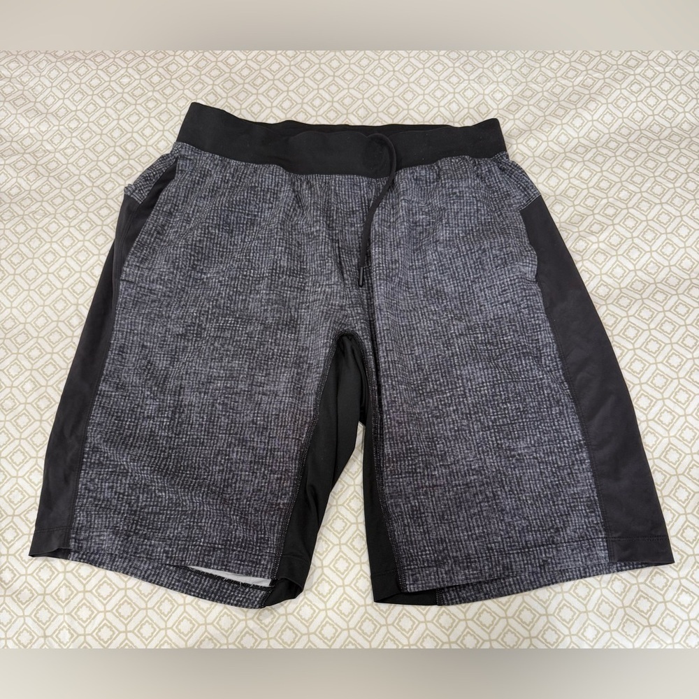 lululemon athletica Grey and Black Men's Athletic Shorts